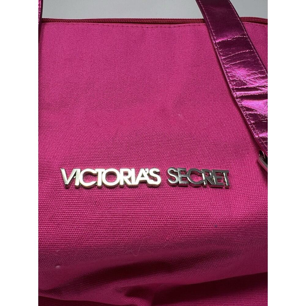 Victoria's Secret Travel Tote Bag Hot Pink Foil NWT $99 MSRP - Picture 2 of 6